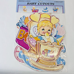 Vintage 1994 Baby Cutouts 4 Piece Set Double Sided Magic Creations New