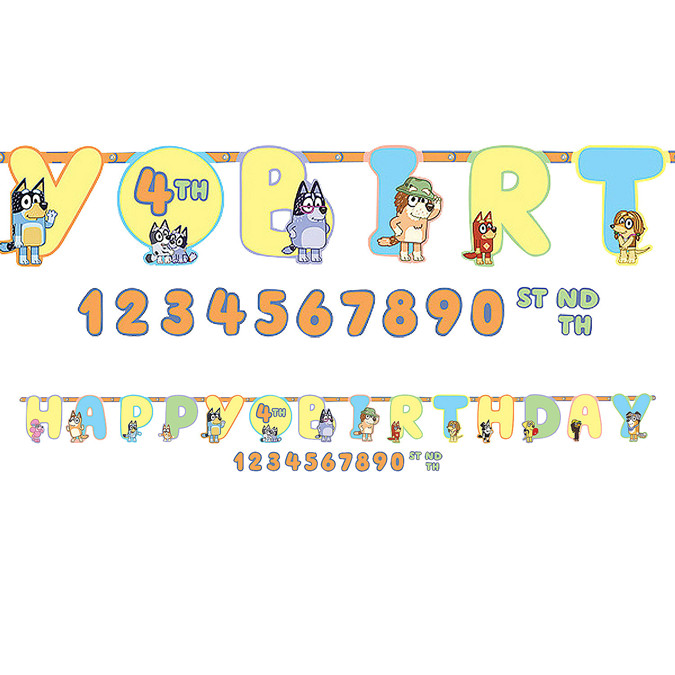 Bluey Birthday Party Happy Birthday Personalize Add Any Age Jumbo Banner Bingo