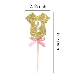103 PCS Gender Reveal Party Supplies with Photo Props, 36 In Reveal Ballon