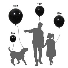 APLANET 150pcs Black Balloons Different Sizes 18 12 10 5 Inch, Latex Balloons…
