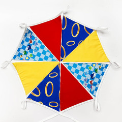 32Ft Hedgehog Birthday Party Decorations Red Blue Yellow and Golden Rings Triang