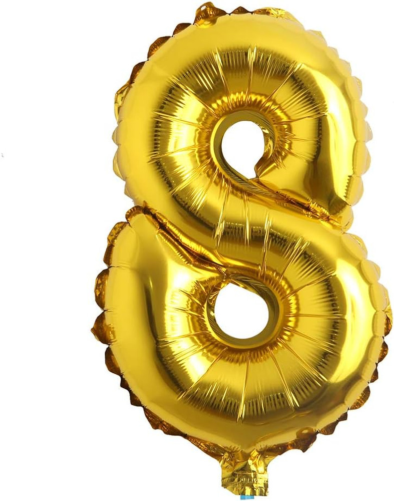 16″ Inch Single Gold Alphabet Letter Number Balloons Aluminum Hanging Foil Film