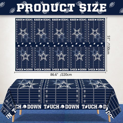 4 Pack Football Themed Tablecloths Sport Themed Party Decorations Disposable Pla