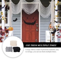 3Pcs Reusable Halloween Creepy Cloth Decorative Gauze for Indoor Outdoor Decor
