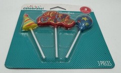 Way to Celebrate Birthday Candles 3 Pieces. New