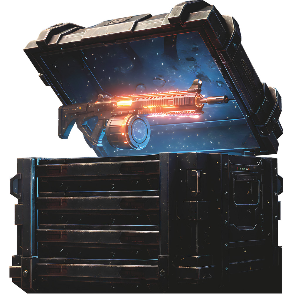 SP13556 Duty Call Rifle Gun Weapon Pack Punch Loot Crate Video Game Prop Cardboa