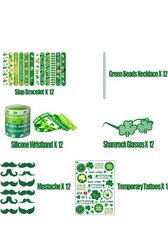 72 PCS St. Patrick’s Day Decorations Kit Party Supplies Set Shamrock Beads NEW