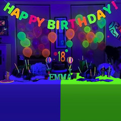 6 Pack Neon Table Cloths Party Decorations, Pink Orange Yellow Green Blue Purple