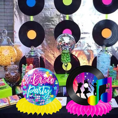 10Pcs 70S Disco Honeycomb Centerpieces Disco Fever Party Decorations Dancing Que