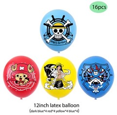 Anime 176pc Straw Hat Pirates Monkey D Luffy Birthday Decorations Balloons Cups