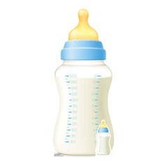 Baby Bottle Blue Cardboard Cutout with Free Mini Standee – Great for parties