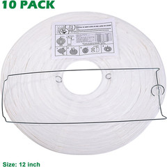 10 Packs 12 Inch White Paper Lanterns round Chinese/Japanese Hanging Ball Lanter