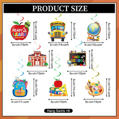 Welcome to 2Nd Grade Decorations, Back to School Banner with Hanging Swirls | NO