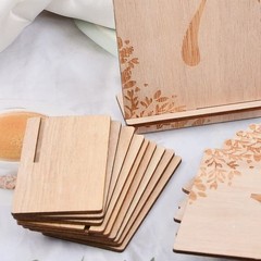 10pcs Wooden Table Numbers Rustic Table Signs with Base Holder Place Card Holder
