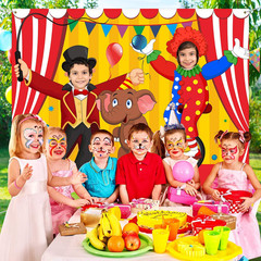 Carnival Circus Backdrop 59x51in Large Door Banner Photo Booth Party Decor Kids!