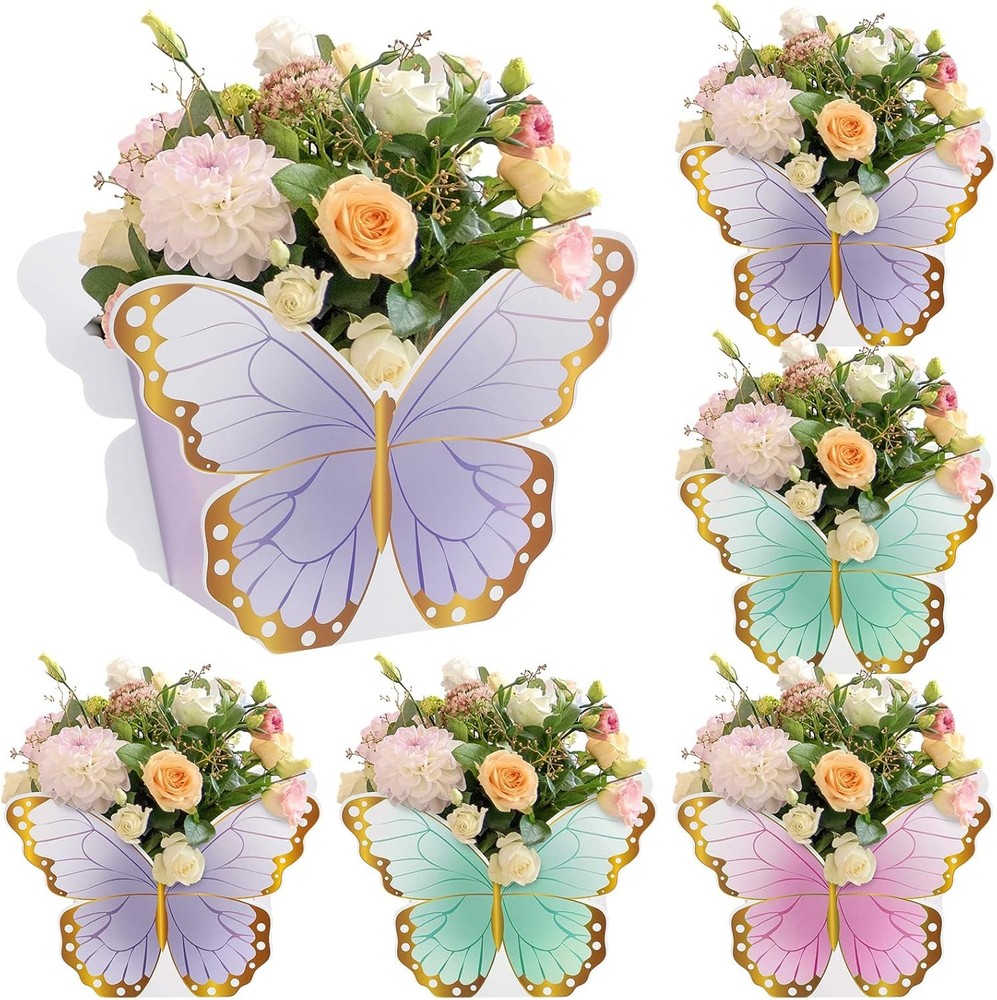 6Pcs Butterfly Centerpieces Baby Shower Birthday Tea Party Table Decorations