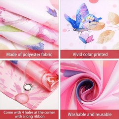 Durable Butterfly Backdrop for Birthdays – Lightweight & Easy to Hang, 6x4ft