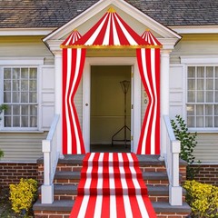4 Pcs Carnival Circus Tent Decorations Carnival Entryway Door Party Decor Awn…