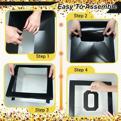 2026 Graduation Party Decorations: 4 Pcs Black Balloon Boxes with Letters 202…
