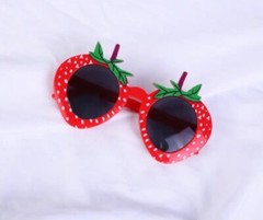1pc Red Strawberry Sunglasses Cute Fruit Shape For Occasion Party Decorations