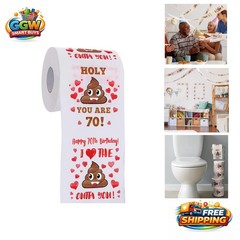 Unique 70th Birthday Party Essential: Comical 3-Ply Toilet Paper Gift Roll