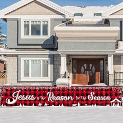 Christmas Banner Jesus Is The Reason for The Season Banner Religious Nativity…