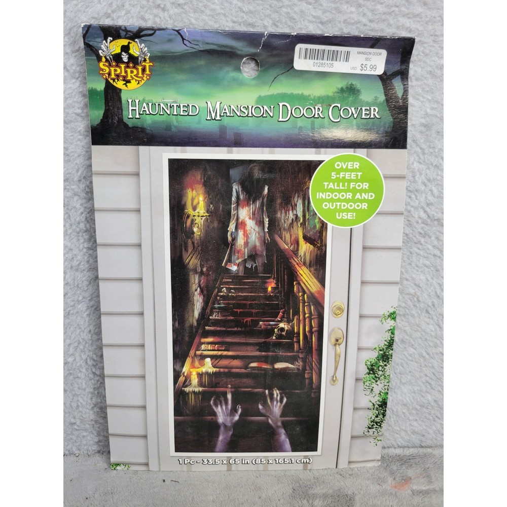 Spirit Halloween Haunted Mansion Door Cover Over 5 Feet Tall Halloween Prop