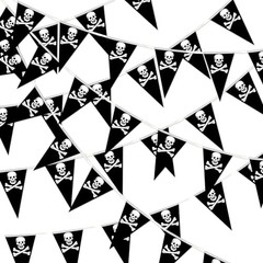 52.5 Ft Pirate Banner, Pirate Party Decorations Birthday Halloween Black