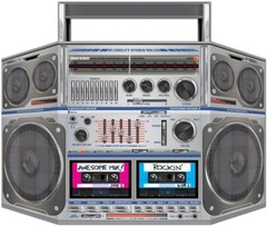 Boom Box Stand-Up Party Decoration Cardboard Cutout Prop New