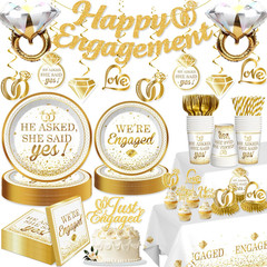 Engagement Party Decorations He Asked She Said Yes Just Engaged Party Decor | Ha