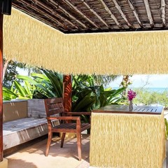 Grass Table Skirt Roll 36 Feet x 29.5 Inch Fringe Banner Natural Hawaiian Straw