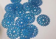 CraftbudyUS 100pcs x29mm BLUE Circle Design for Table Confetti/Craft