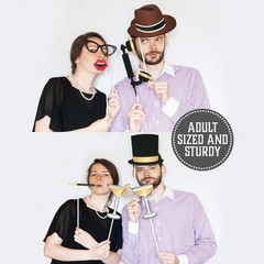 Photo Props by Roaring 20’s Themed DIY Photo Booth for Wedding, Birthday Part…