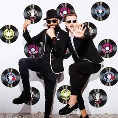 35 Colorful Cardboard Record Cutouts for Retro Music Parties and Events