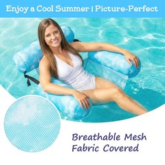 Inflatable Pool Float Chair 2 Pack Pool Floats Adult Heavy Duty, Water Float…