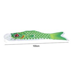 Japanese Carp Windsock Fish Flag Kite Satin 100cm Colorful Garden Ornament