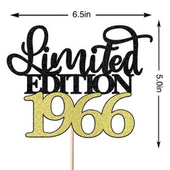 Limited Edition 1966 Cake Topper, Happy 60th Birthday Cake Topper, Men and Wo…