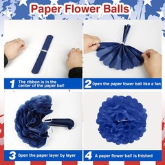 32PCS 250 Anniversary USA Decorations, Patriotic Memorial Day Decorations Set