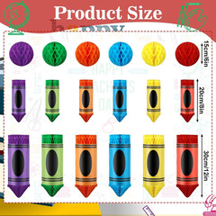24 Pcs Classroom Decor Back to School Decorations Hanging Honeycomb Centerpiece