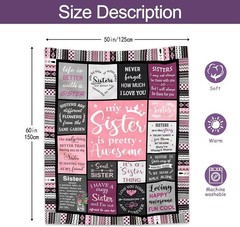 Modern Love Theme Throw Blanket 60″ x 50″ – Perfect Sister Gift for Any Occasion