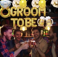 Bachelor Party Decorations for Men, Groom To Be Decorations, Groom To Be Sash…
