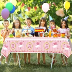 3 Pack Plastic Ballerina Tablecloth Birthday Party Supplies for Rectangle Table