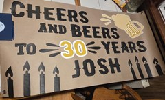 Handpainted Banner Heavy Duty Kraft Paper