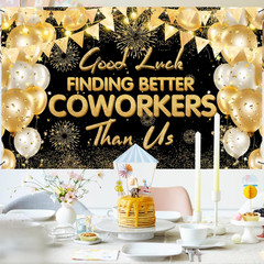 Farewell Banner for Colleagues – Good Luck Decorations for Going Away Party