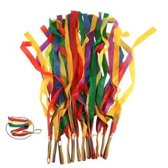 Rainbow Dance Ribbons, 12PCS Rhythm Ribbon Streamers for Kids Children Adults…