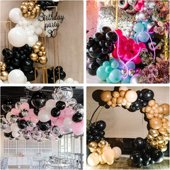 135Pcs Black Balloons Different Sizes 18 12 10 5 Inch for Garland Arch, Latex Ba