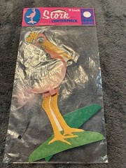 Vintage Beistle centerpiece 9″ stork NOS NIP