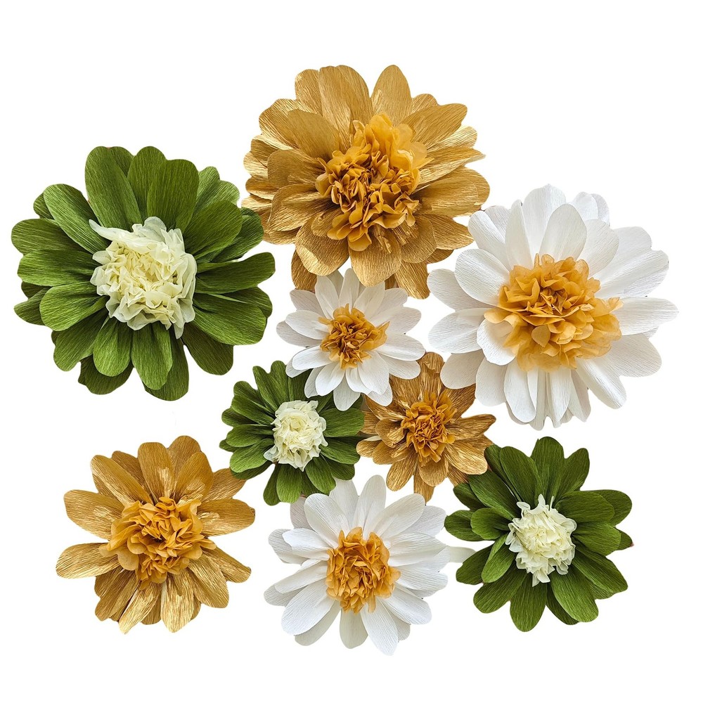 Crepe Flower for Wall Decor Girls Party Backdrop Baby Shower Nursery Room Dec…