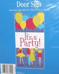 «It’s a Party» Door Cover, Wall Mural, Graduation, Birthday, Holiday 27×60 NIB