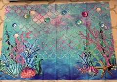 Party planning supplies- 6 backdrops, paper lanterns and fans, garland